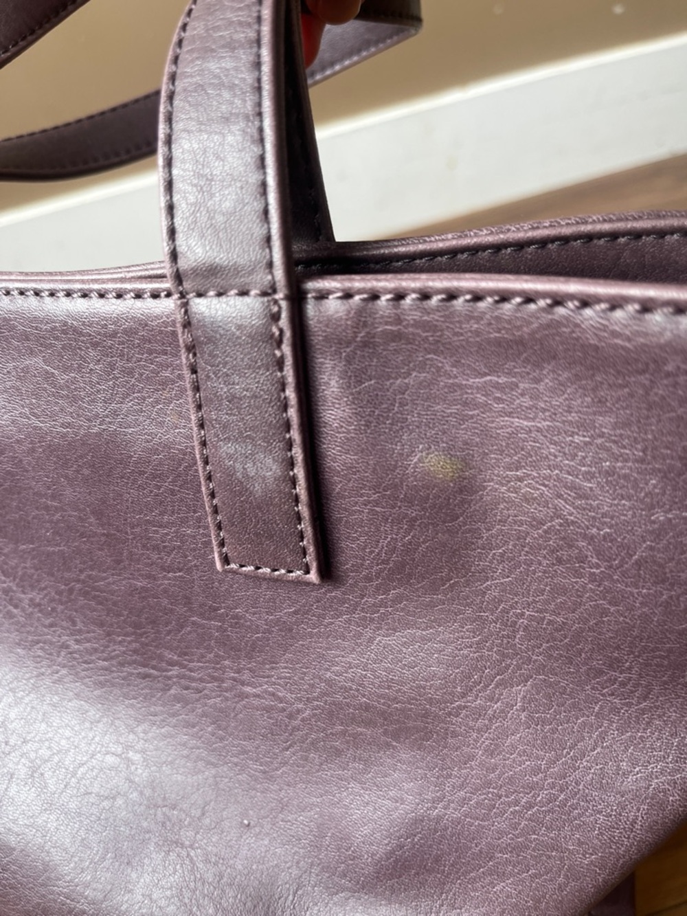 Matt & Nat Deep Plum Vegan Leather Shoulder Medium Bag Recycled - Picture 8 of 10